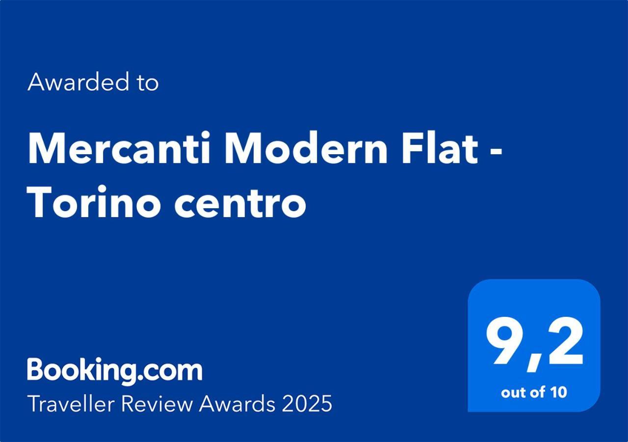 Mercanti Modern Flat - Balcony - Torino Centro Luaran gambar