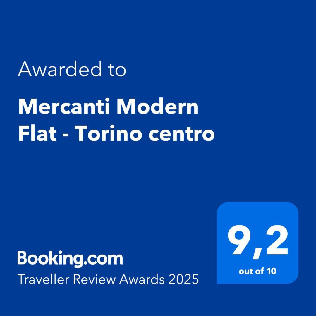 Mercanti Modern Flat - Balcony - Torino Centro Luaran gambar